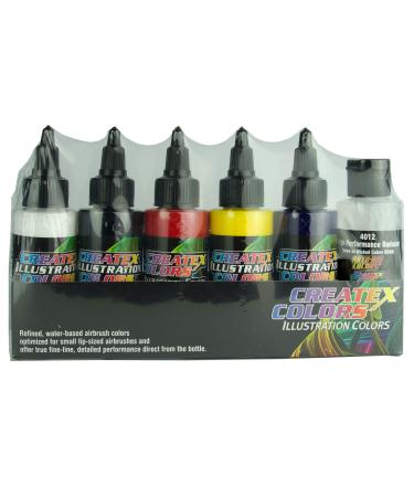 Createx Illustration Colors - Primary Colors Set of 6 2 oz