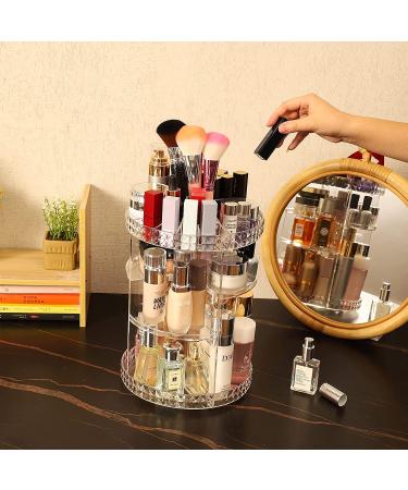 Cq acrylic 360 Degree Rotating Makeup Organizer - 4 Tier Adjustable Cosmetic Storage Display Case - Buy Online on GoSupps.com