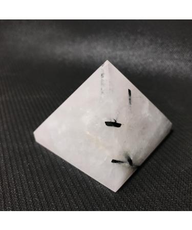 About 50mm Natural Black Tourmaline Crystal Gemstone Pyramid Reiki Crystal Stone for Home Decor Home Goods