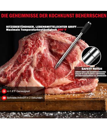 Wireless Meat Thermometer with Bluetooth & Dual Probes | Perfect for Grilling Roasting & Smoking | JX268 - Ideal Gift for Dad - Buy Online on GoSupps.com