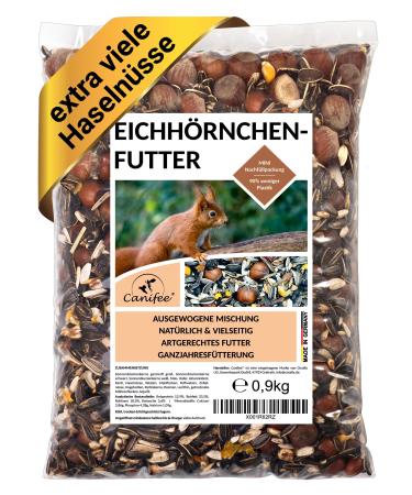 Canifee - Squirrel feed 0.9 kg mini refill pack A species -appropriate wildlife feed YOUR year -round feed mixture - refill bags with the extra portion of hazelnuts - also for stripe hearing mini refill bags 0.9 kg - Buy Online on GoSupps.com