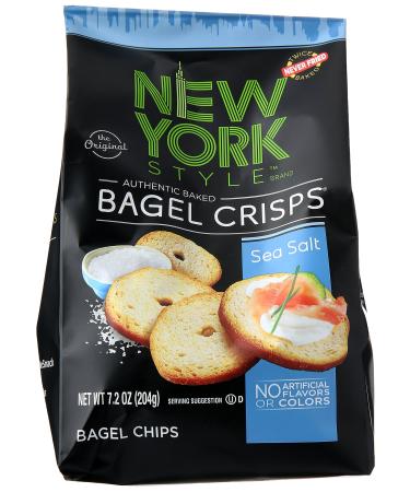 New York Style Bagel Crisps, Sea Salt, 7.2 Ounce