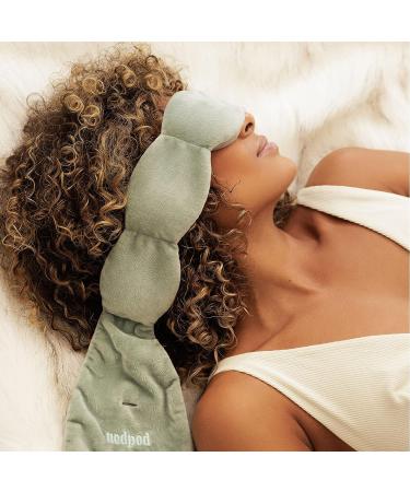 Nodpod Gentle Pressure Sleep Mask | Patented Light Blocking Design for Sleeping, Travel & Relaxation | Sage Eye Pillow, Machine Washable & BPA-Free - Buy Online on GoSupps.com
