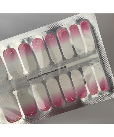 Zaubern gel4Home Nail Foils - 16 Pieces Babyboom Pinky Coarse Glitter Nail Wraps for Stunning Nails | International Shipping Available - Buy Online on GoSupps.com