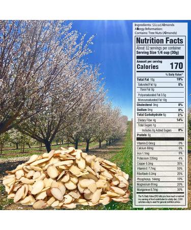 Mariani Nut Sliced Premium California Almonds 2lb Bag - Gluten Free & Kosher Certified - Buy Online on GoSupps.com