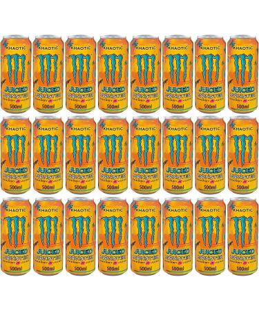 Monster Khaotic Energy Drink + Juice (24 cans of 0.5 l) + usy block - Buy Online on GoSupps.com