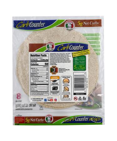 La Banderita Carb Counter Whole Wheat Tortillas - Keto Friendly, Low Carb, 8 Count 12.7oz (4 Pack Case) - Buy Online on GoSupps.com