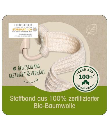 Nip Stay Green Organic Cotton Pacifier Tape - Adjustable Clothing Protector - Made in Germany - Violet - Buy Online on GoSupps.com