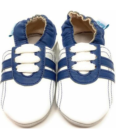 MiniFeet Premium Soft Leather Baby Shoes - Buy 4 Pairs & Get 1 Free! | Toddler Shoes 0-6M to 4-5Y | Blue Trainer - Buy Online on GoSupps.com
