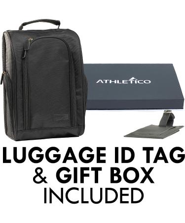 Athletico Executive Golf Shoe Bag with Luggage Tag - Premium Zippered Carrier for Men and Women - Buy Online on GoSupps.com