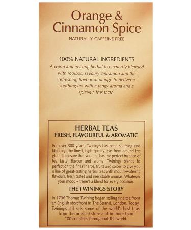 Buy Twinings Herbal Tea Orange & Cinnamon Spice - Caffeine Free - 20 Individual Bags - Buy Online on GoSupps.com
