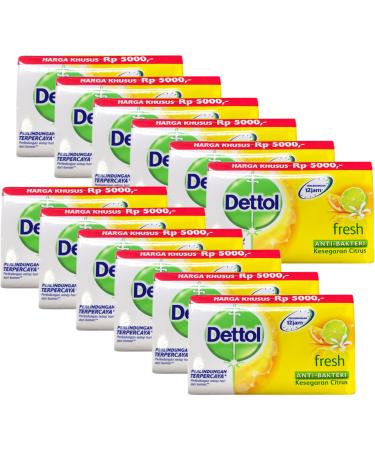 Dettol Anti-Bacterial Bar Soap Re-Energize Fresh 110 Gr / 3.88 Oz (Pack of 12) Fresh 3.88 Ounce (Pack of 12)