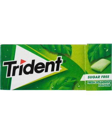  Trident Trident Spearmint Flavor Chewing Gum Trident 4 x 14 g 56 g - Buy Online on GoSupps.com