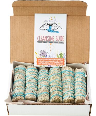 Blue Sage 6 Pack (4-Inch) Smudge Kit Refill | Sustainably Grown Sage Bundles - Buy Online on GoSupps.com