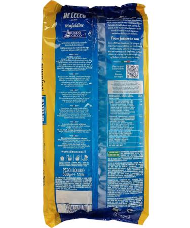  De Cecco De Cecco - Maphaldine n 2 Durum Wheat Semolina Pasta - 500 g - Pack of 12  - Buy Online on GoSupps.com