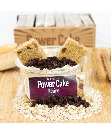 Foodtastic Foodtastic Power Cake Rosine (30 x 120 g) | Delicious and juicy oat bars | Handmade Flapjack energy bars made with oat flakes