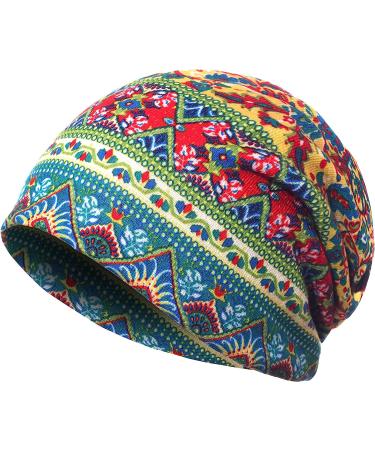 Jemis Women's Baggy Slouchy Beanie Chemo Cap for Cancer Patients - Red & Green (2pcs) - Buy Online on GoSupps.com