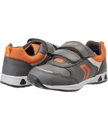 Geox Baby Boy's B Pavlis Sneakers - 4.5 UK Child - Dk Grey/Dk Orange - Buy Online on GoSupps.com