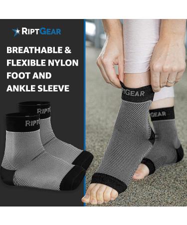 RiptGear Plantar Fasciitis Socks - Ankle Brace with Arch Support - Foot Pain Relief - Large (1 Pair) - Buy Online on GoSupps.com