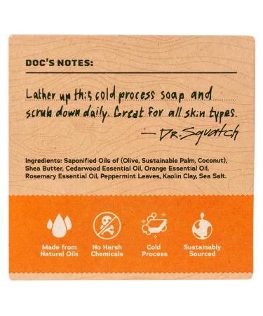 Dr. Squatch Cedar Citrus All Natural Bar Soap for Men 5 oz (3 Pack) - Zero Grit, Refreshing Cedar Scent - Buy Online on GoSupps.com