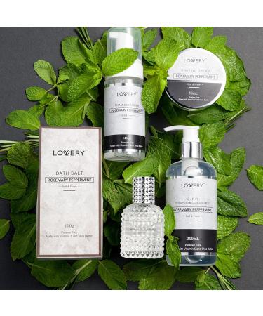 Shop Unique Birthday Gifts: Rosemary Peppermint Self-Care Baskets for Dad Husband and Boyfriend - Spa Set with Pheromone Perfume & Grooming Essentials - Buy Online on GoSupps.com
