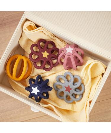 Bieco 2 Set Silicone Bite & Gripping Baby Balls - Night Sky | Oball & Griefball Toys for Infants | Ideal Motor Skills Development - Buy Online on GoSupps.com