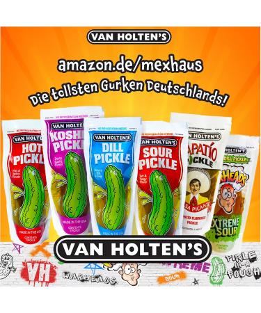 Buy TikTok Chamoy Sour Pickle Kit - Van Holten Pickle Fruit Roll-Ups Tajin & Chamoy Sauce (Pack of 6) - International Shipping Available - Buy Online on GoSupps.com
