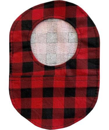 Ostomy Bag Cover Red Buffalo Check | Stylish & Comfortable | 3.25" Opening | International Shipping Available - Buy Online on GoSupps.com