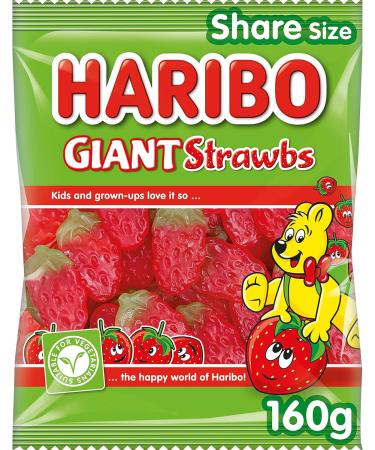  HARIBO Haribo 12 Giant Vegetarian Straws 160g - Buy Online on GoSupps.com