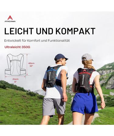 Atacama 2L Drinking Bladder - Waterproof System with Reflective Backpack | Perfect for Trekking Hiking & Cycling - Available in Red & Blue - Buy Online on GoSupps.com
