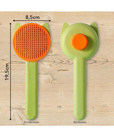 Cat Brush for Long & Short Hair 1-Click Self-Cleaning Tool for Effortless Pet Hair Removal - Buy Online on GoSupps.com