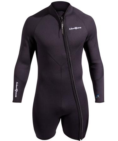 NeoSport 5mm Men's 2pc John & Jacket Scuba Wetsuit Combo Black Medium