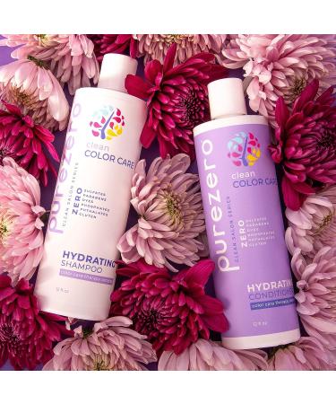 Purezero Hydrating Shampoo & Conditioner Set - Color Care for Color Treated Hair - 100% Vegan & Cruelty Free - Zero Sulfates, Parabens, Dyes - Buy Online on GoSupps.com