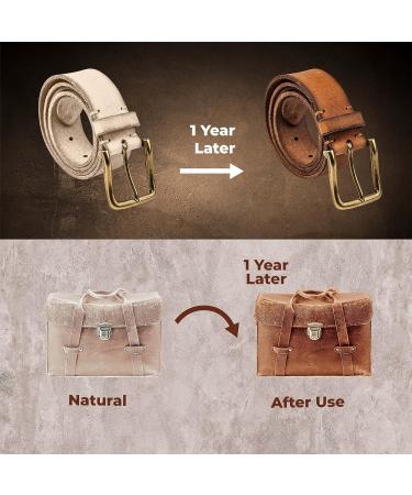 ELW Vegetable Tanned Leather Belt Blank 5-6oz Thickness 1/2-4W x 52L - Full Grain Veg Tan Tooling Leather Strap - Buy Online on GoSupps.com