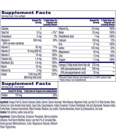 One A Day Women's Prenatal Advanced Complete Multivitamin with Brain Support - 60 Count Set - Buy Online on GoSupps.com