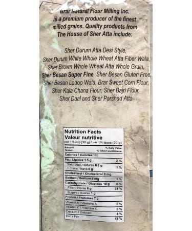 Premium Sher Kala Chana Besan (Desi Whole Chickpeas Flour) - 4 lbs: High-Quality Ingredients - Buy Online on GoSupps.com
