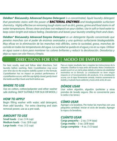 OdoBan Professional 1 Gal Eucalyptus Odor Eliminator & 1 Gal BioLaundry Enzyme Detergent - 2 Pack - Buy Online on GoSupps.com