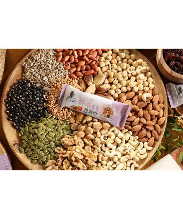 KANG BONG SEOK Korean Fruit & Nut Bars - Healthy Asian Snacks Box (20 Counts, 0.88 Oz each) | Energy Snack - Buy Online on GoSupps.com
