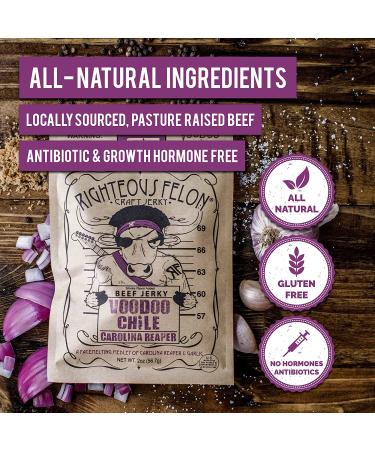 Righteous Felon Spicy Beef Jerky & Beef Stick Variety Pack - Crafted with Gluten Free, High Protein, Low Sugar & Low Calorie Ingredients - Healthy Snack Bundle - Buy Online on GoSupps.com