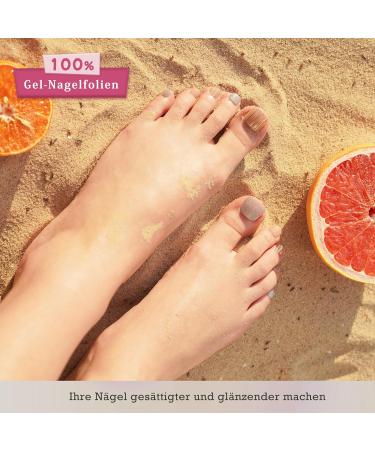 Danni & Toni Half Hardened Gel Nail Films - Shimmering Luxury Gold Foil & Silver Coffee-Brown Glossy Gel Nail Stickers | 37 Luxury Pedi Wraps & Toenail Foil Wraps - Buy Online on GoSupps.com