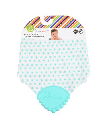 Chewbeads CB GO Baby Cotton Drool Bib with 100% Silicone Teether - Sheriff's Badge