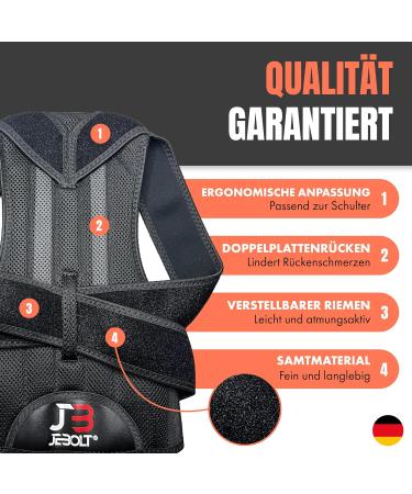 Jebolt Back Straightener | Height Adjustment & Posture Correction for Men & Women | XL Shoulder Belt & Lumbar Support for Back Pain Relief - Buy Online on GoSupps.com