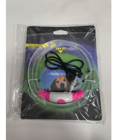 Auauy LED Light Neck Band for Dogs & Cats - Waterproof USB Charging Adjustable & Luminous Pet Safety Collar (Pink) - Buy Online on GoSupps.com