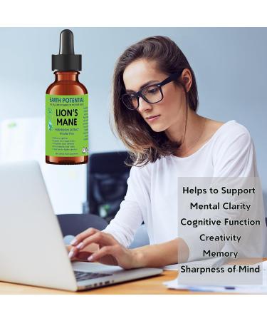 Premium Organic Lion's Mane Mushroom Tincture - Boost Cognitive Function and Vitality - Pleasant Tasting and Alcohol Free - Dual Extracted for Maximum Potency - Non-GMO Vegan Gluten-Free - 2 fl oz - Buy Online on GoSupps.com