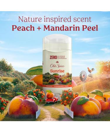 Old Spice Aluminum Free Deodorant for Men 24/7 Lasting Freshness & Long Lasting Scent 24/7 Sweat & Odor Protection Sunrise with Peach + Mandarin Peel Scent 3 oz - Buy Online on GoSupps.com