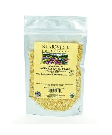 Starwest Botanicals Organic Astragalus Root Cut and Sifted, 4 Ounces