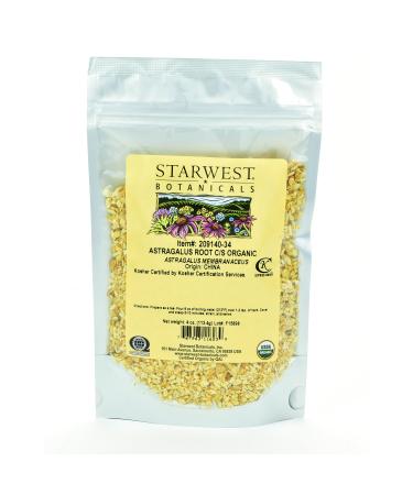Starwest Botanicals Organic Astragalus Root Cut and Sifted, 4 Ounces