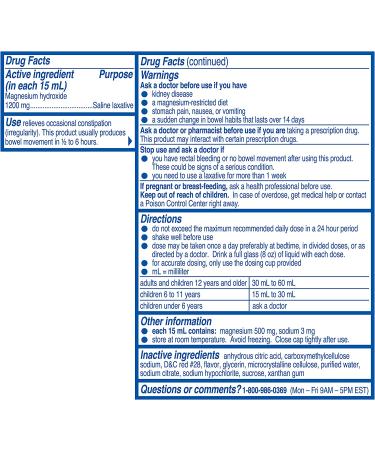 Phillips' Milk of Magnesia Liquid Laxative 26 oz - Wild Cherry Flavor | Gentle Overnight Relief | #1 Brand for Occasional Constipation - Buy Online on GoSupps.com