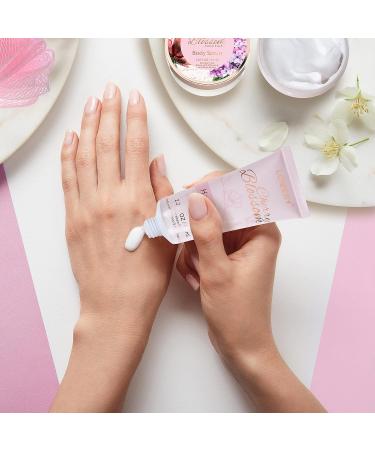 Luxurious Bath and Body Gift Basket for Women - Cherry Blossom Spa Set with Body Lotion Shower Gel Bath Bomb & More - Buy Online on GoSupps.com