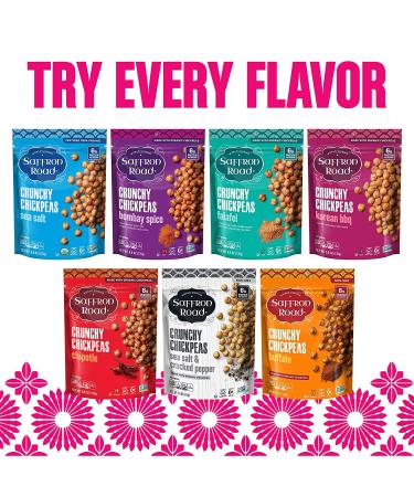 Saffron Road Chipotle Crunchy Chickpea Snack 6oz | Gluten Free, Non-GMO, Vegan - Buy Online on GoSupps.com